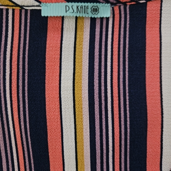 P.S. KATE Striped Multicolor Women's Top.Size XL - Picture 2 of 5